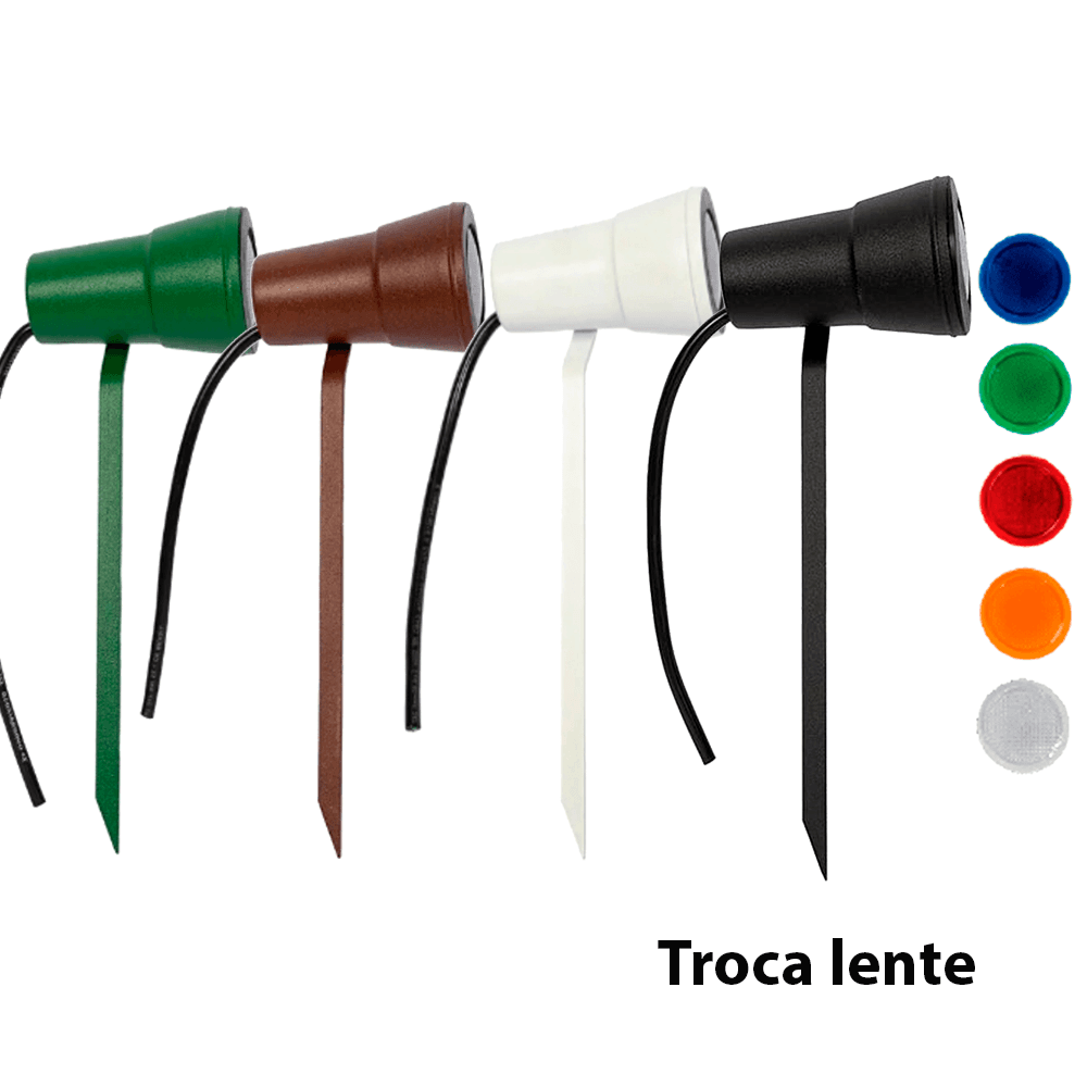 Espeto Soquete Com Gu10 E Troca Cor Da Lente - Imagem 1 de 5