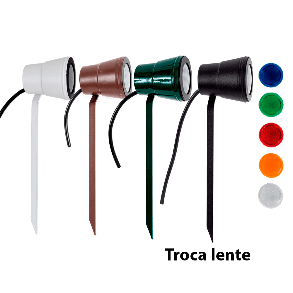 Espeto Com LED E Troca Cor Da Lente